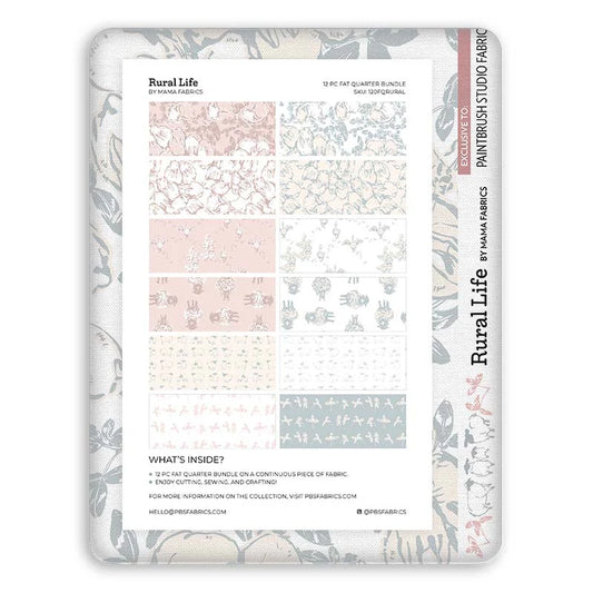 Paintbrush Studio Fabrics | Rural Life | Flat Fat Stack 12 PC