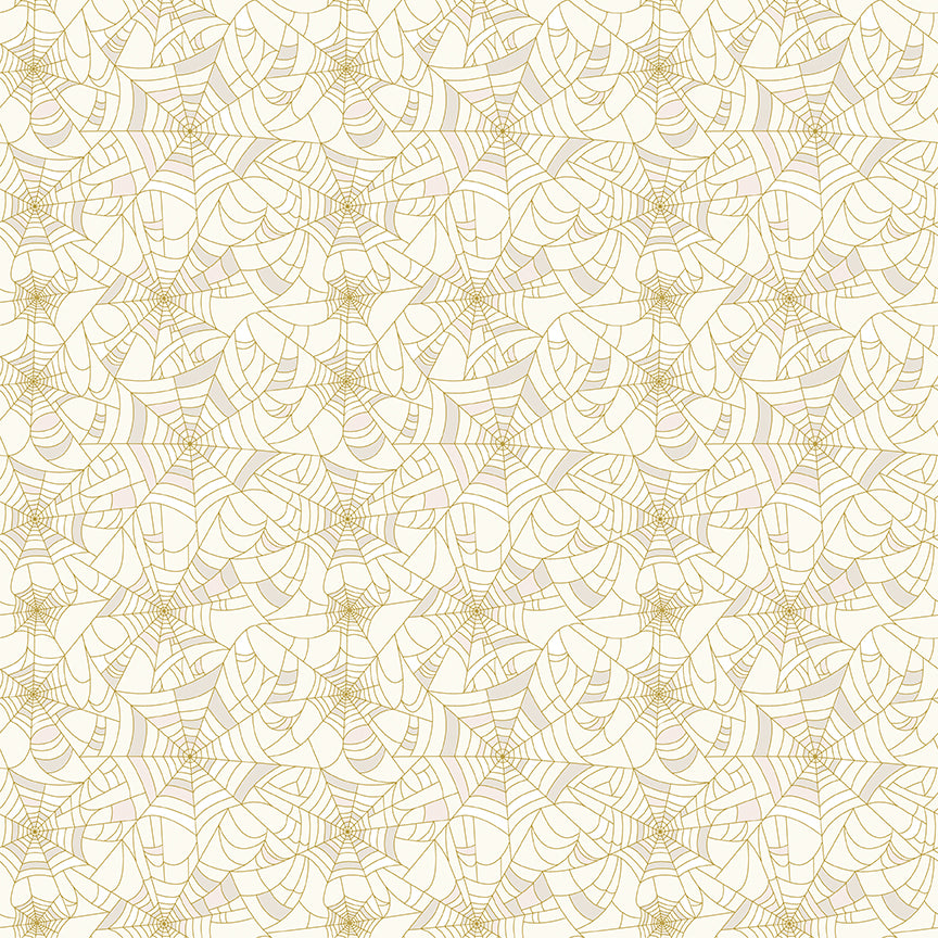Riley Blake Designs | Cobweb Cottage | Cobwebs Cloud Sparkle | Off White | SC19085-CLOUD