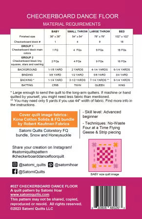 Satomi Quilts Llc | CHECKERBOARD DANCE FLOOR | SQ-027