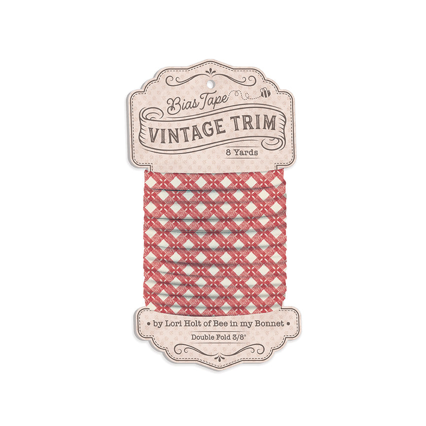 Lori Holt 3/8 inch double fold bias tape in Red