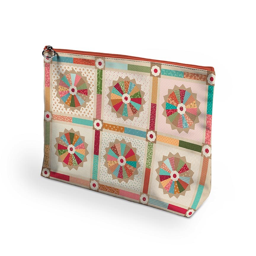 Lori Holt Baked With Love Vinyl Project Bag by Lori Holt for Riley Blake Designs