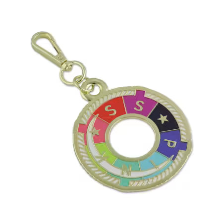 Sallie Tomato Pink Deep Dive Bag Charm - Checker item STS343