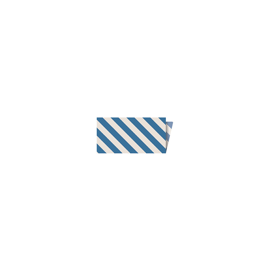 Riley Blake Designs Single-Fold Quilt Binding 1/8" Stripe on Ivory Coastal Blue