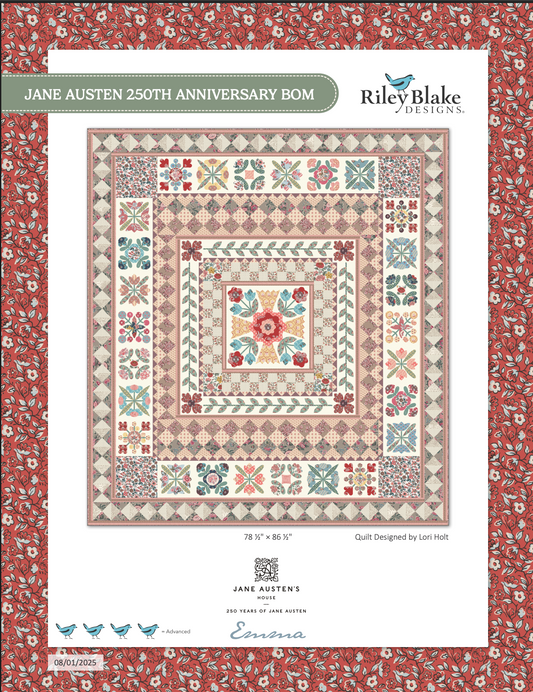 Free Pattern | Riley Blake | Jane Austen 250th Anniversary BOM