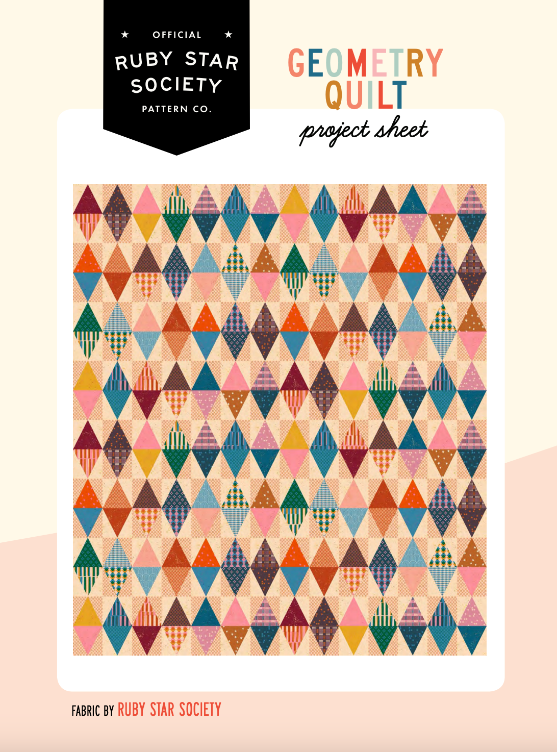 Ruby Geometric Pattern Free Pattern | Ruby Star Society | Made for Geometry – Heartland Quilt ...