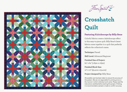 Free Pattern | FreeSpirit | Crosshatch Quilt by Billy Reue