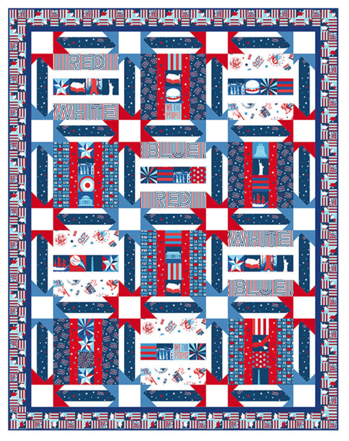 Quilt | America 250 Northcott Fabric Line | American Liberty Pattern  | Curated Collection