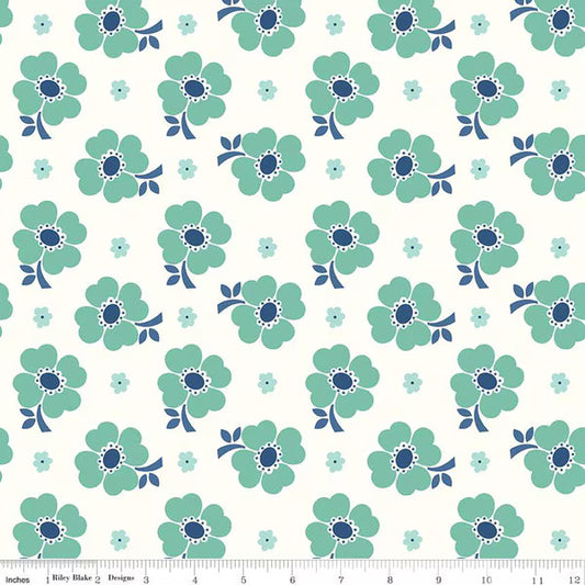 Riley Blake| Bee Vintage| Sea Glass | 3 Yard Cut X 108”
