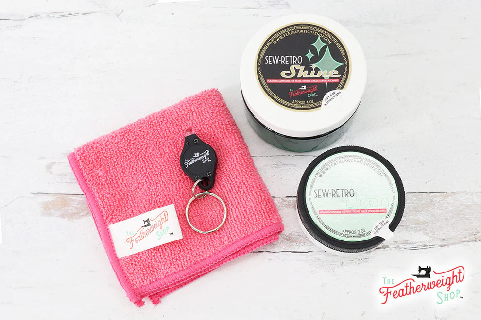 SEW-RETRO Clean & Shine KIT for Vintage Sewing Machine - Singer Featherweight 221 or 222