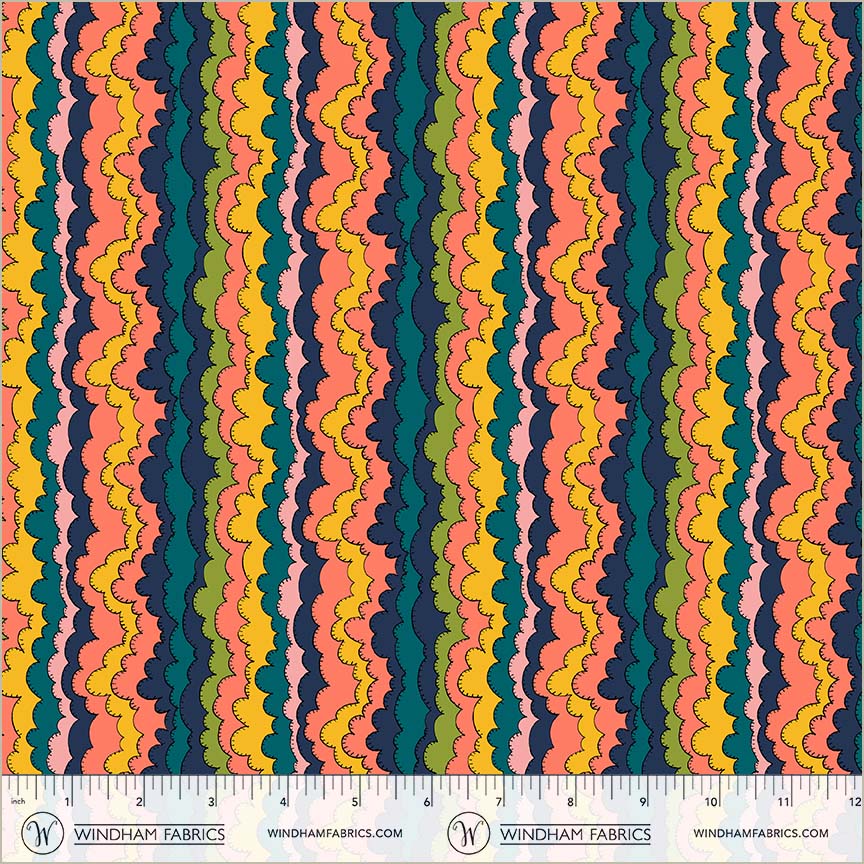 Windham Fabrics | Sally Kelly | Sunshine | Aurora | Indigo