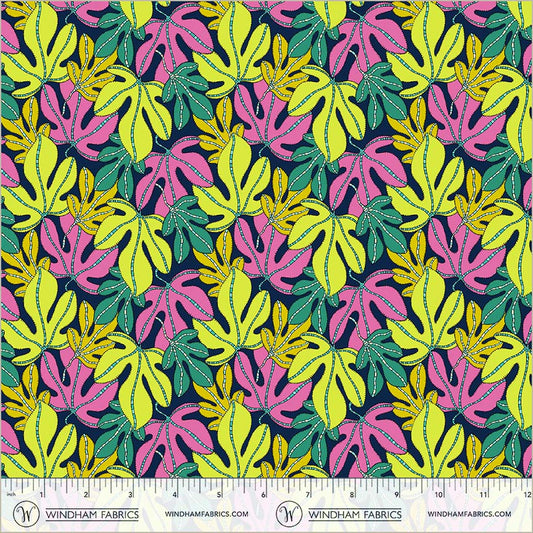 Windham Fabrics | Sally Kelly | Sunshine | Monsterra | Multi