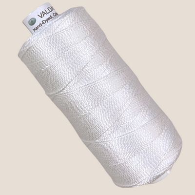 Valdani 12wt Perle Cotton 300m - White - Brewer item VTS12-3