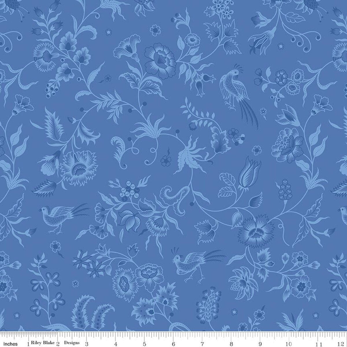 Riley Blake | Lily Ashbury | Kipling Gardens | Blueberry | 108" Wideback