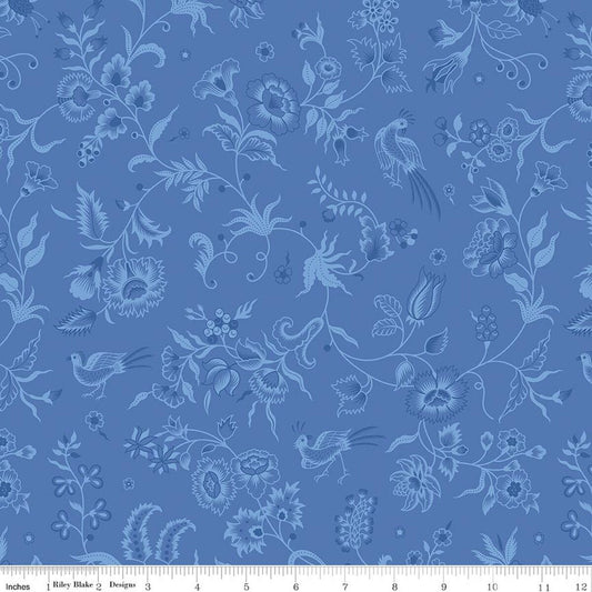 Riley Blake | Lily Ashbury | Kipling Gardens | Blueberry | 108" Wideback