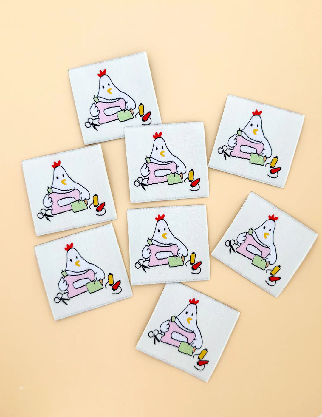 Sewing Illustrations | Sewing Chicken Woven Labels