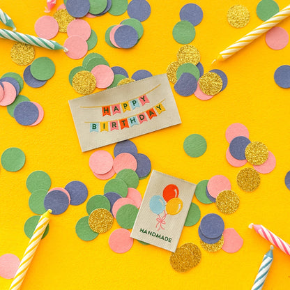 Birthday Multipack Sewing Labels - Clothing + Quilt Tags