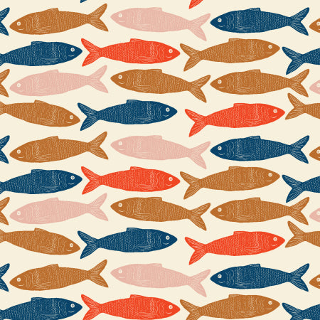 Cotton + Steel | Riverbank | Upstream | Salmon