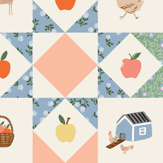 Farmhouse Quilt Multi Home Sweet Home fabric by Rifle Paper Co.