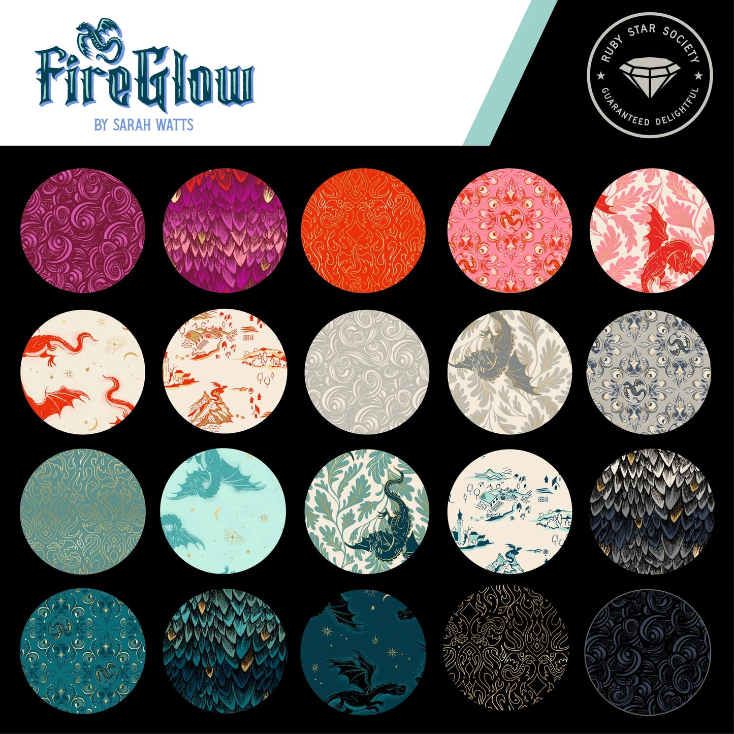 Ruby Star Society | Fireglow | Mini Charm Pack