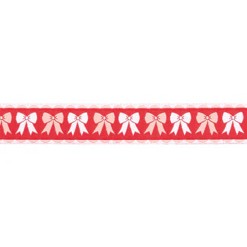 Ribbon | Mistletoe and Holly | Tied Bows | 7/8" width | by Beverly McCullough