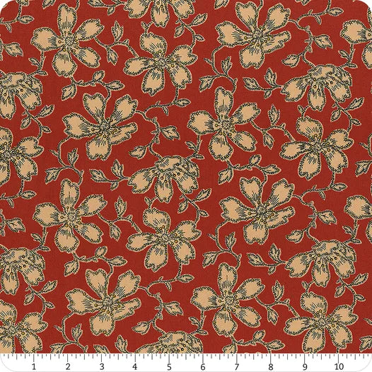Andover | Carolina | Jo Morton | Vermicular Floral | Red