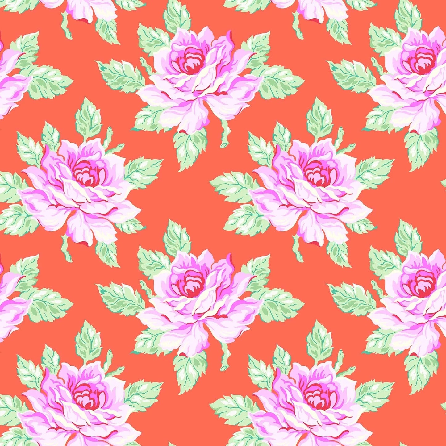 FIGO Fabrics| Daisy Crush | Hello Roses in Coral | Heather Bailey