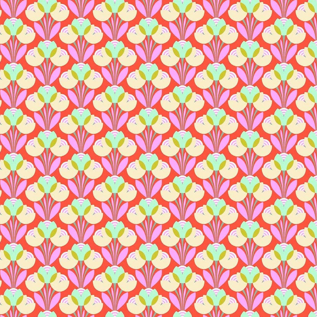 FIGO Fabrics| Daisy Crush | Best Buds in Clementine | Heather Bailey