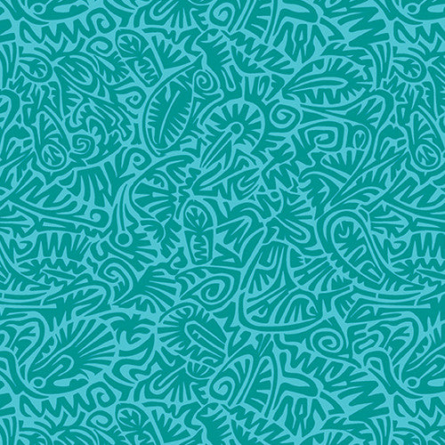 Benartex | Vibrancy | Woodcut Aqua