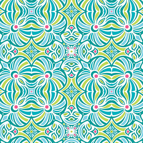 Benartex | Vibrancy | Medallion Aqua