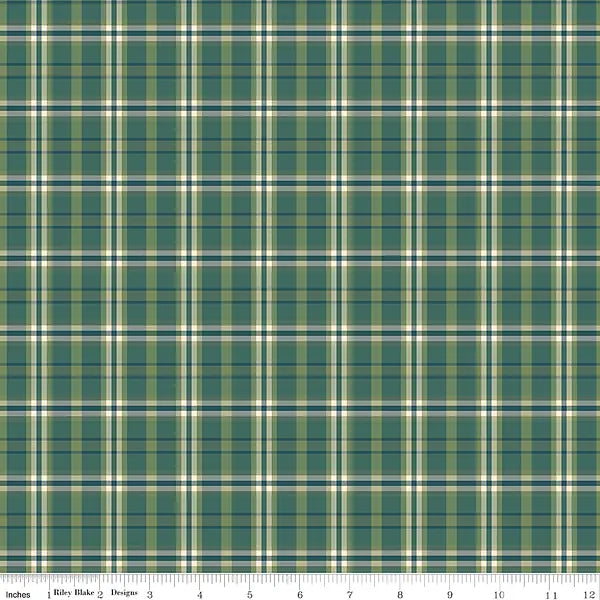 Riley Blake | A Spoonful of Sugar | Plaid Poppins | Grass | C17087
