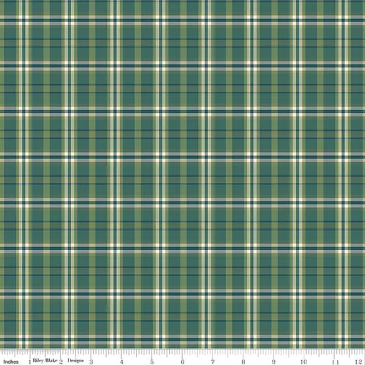 Riley Blake | A Spoonful of Sugar | Plaid Poppins | Grass | C17087