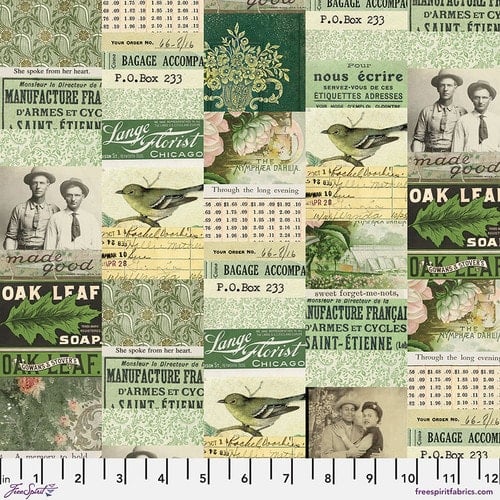 FreeSpirit | Tim Holtz | Palette Green | Green Collage | Green