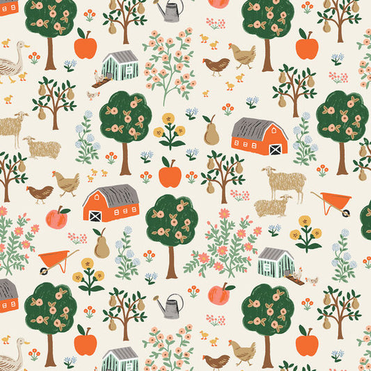 Farmhouse Cream Home Sweet Home fabric by Rifle Paper Co.
