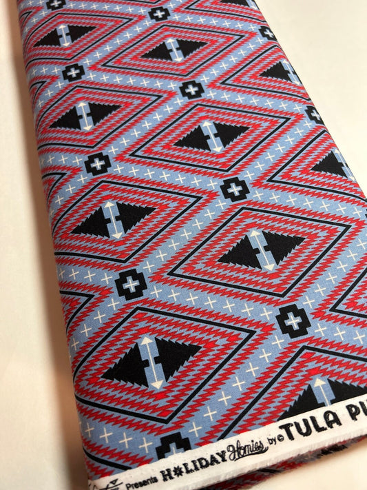 Free Spirit | Tula Pink | Holiday Homies Flannel | Family Tree | Blue Spruce