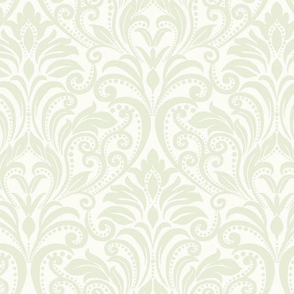 Benartex | Festive Damask Green | A Festival of Roses