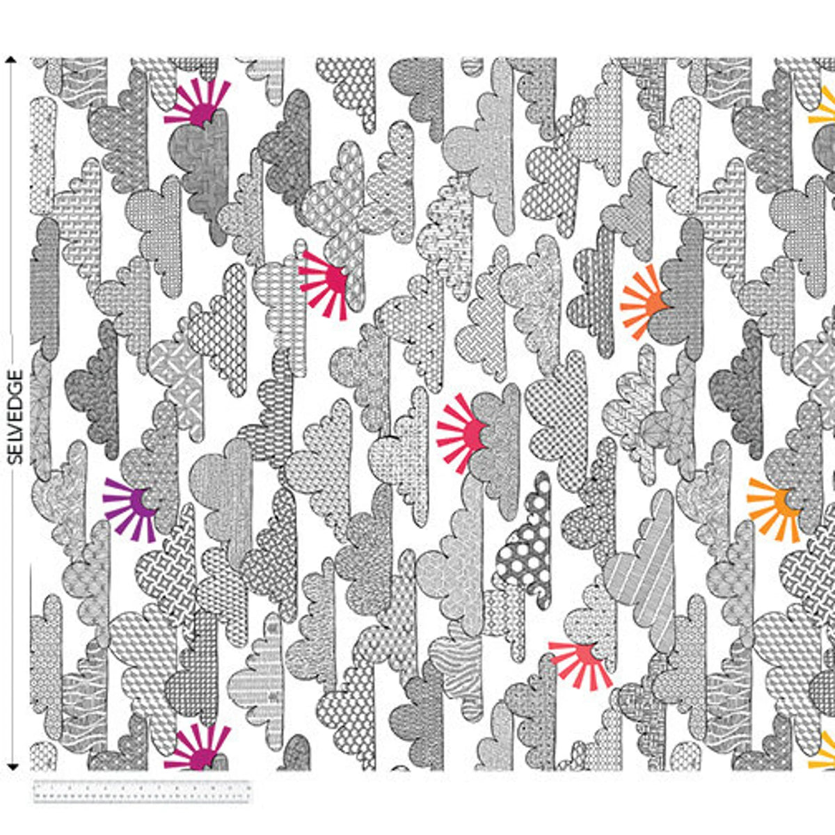 Windham Fabrics | Shayla Wolf |  108" Wideback | Head In The Clouds |  52890W-2DES