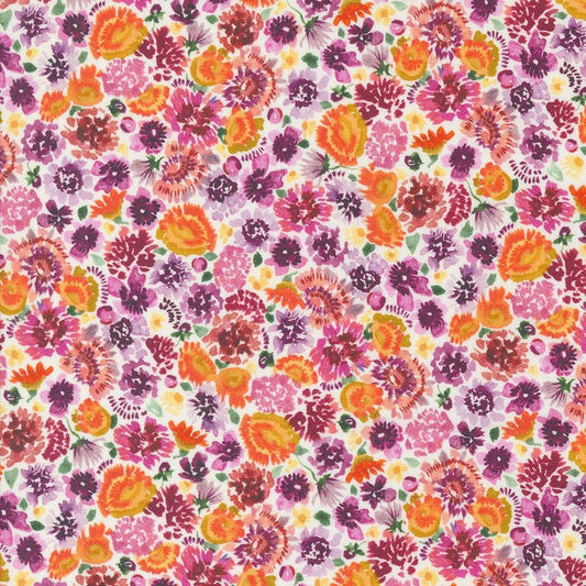 Moda | Floribunda | Create Joy Project | Autumn Daze | Small Floral Watercolor | Violet