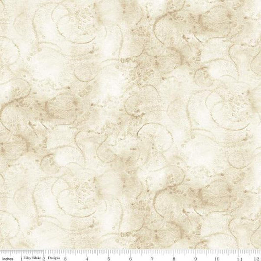 Riley Blake | Watercolor Swirl | Parchment | J Wecker Frisch