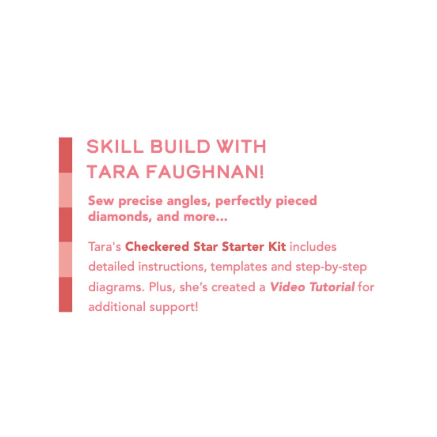 Quilt Kit | Checkered Star Starter Kit | Designed by Tara Faughnan