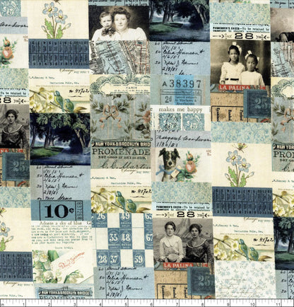 FreeSpirit | Tim Holtz | Palette Blue | Blue Collage | Blue