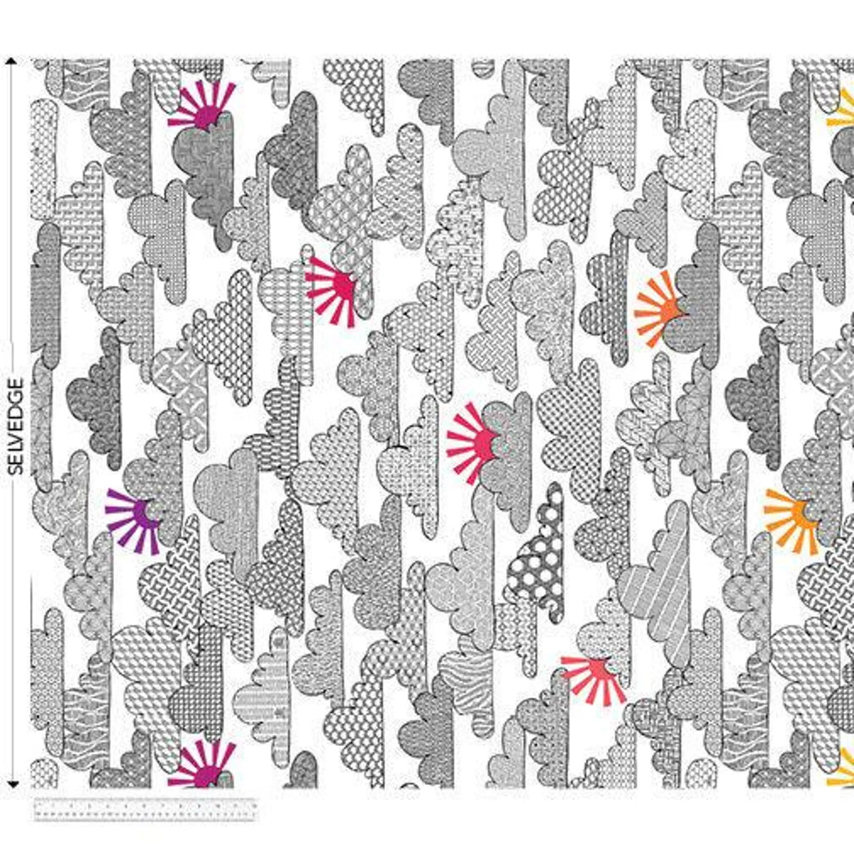 Windham Fabrics | Shayla Wolf |  108" Wideback | Head In The Clouds |  52890W-2DES