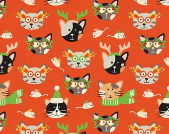 Paintbrush Studio | Christmas Friends | Cat Masquerade | Red