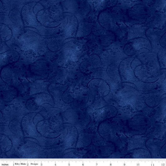 Riley Blake | Watercolor Swirl | Royal | J Wecker Frisch
