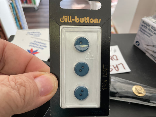 Buttons | Dill Buttons |7/16” 11 mm | blue
