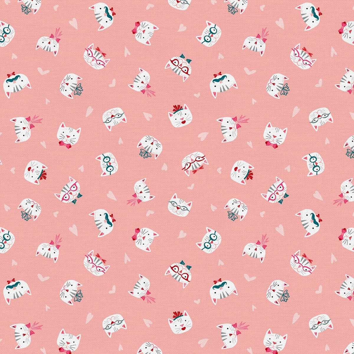 Paintbrush Studios | Love Cats | Cat Faces Pink/White