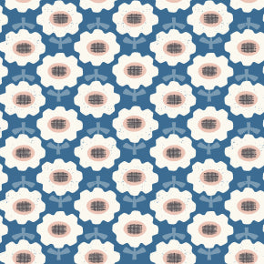 Cotton + Steel | Fox & Flutter | Morning Bloom - Cornflower | LV1001-CO2