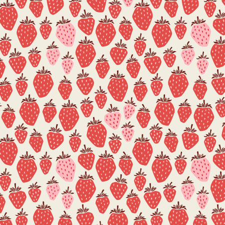 Cotton + Steel | Under The Apple Tree | Queen Of Berries | Pink Berry
