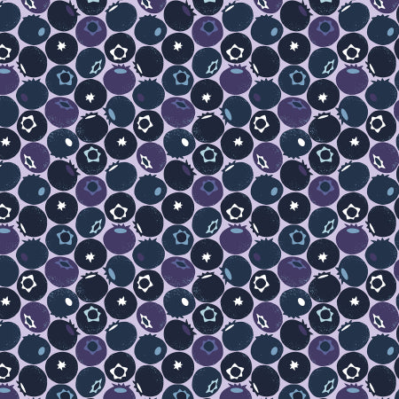 Cotton + Steel | Under The Apple Tree | Blueberry | Blue Fabric