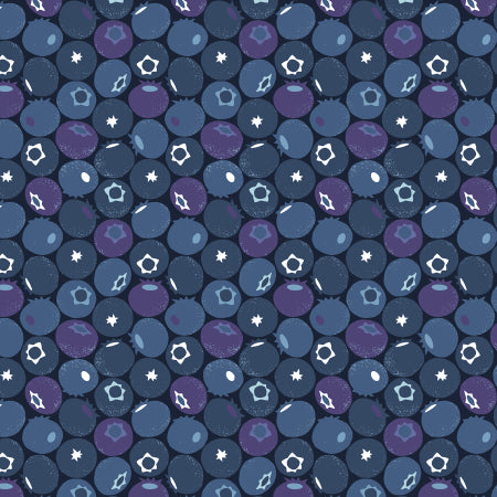 Cotton + Steel | Under The Apple Tree | Blueberry | Blue Dark