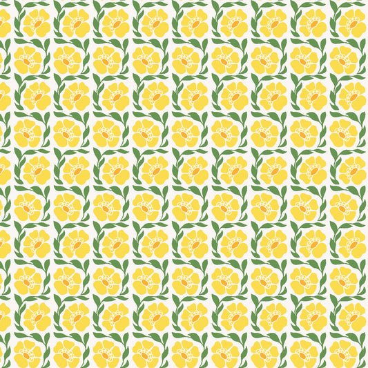 Cotton + Steel | Loes van Oosten | Sweet Floral Scent | Fragrant | LV803-YE3